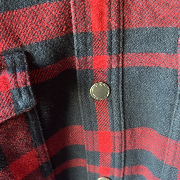 Duluth Trading Co. Navy and red flannel ShirtJac. 3XL. Worn one time - Picture 5 of 9